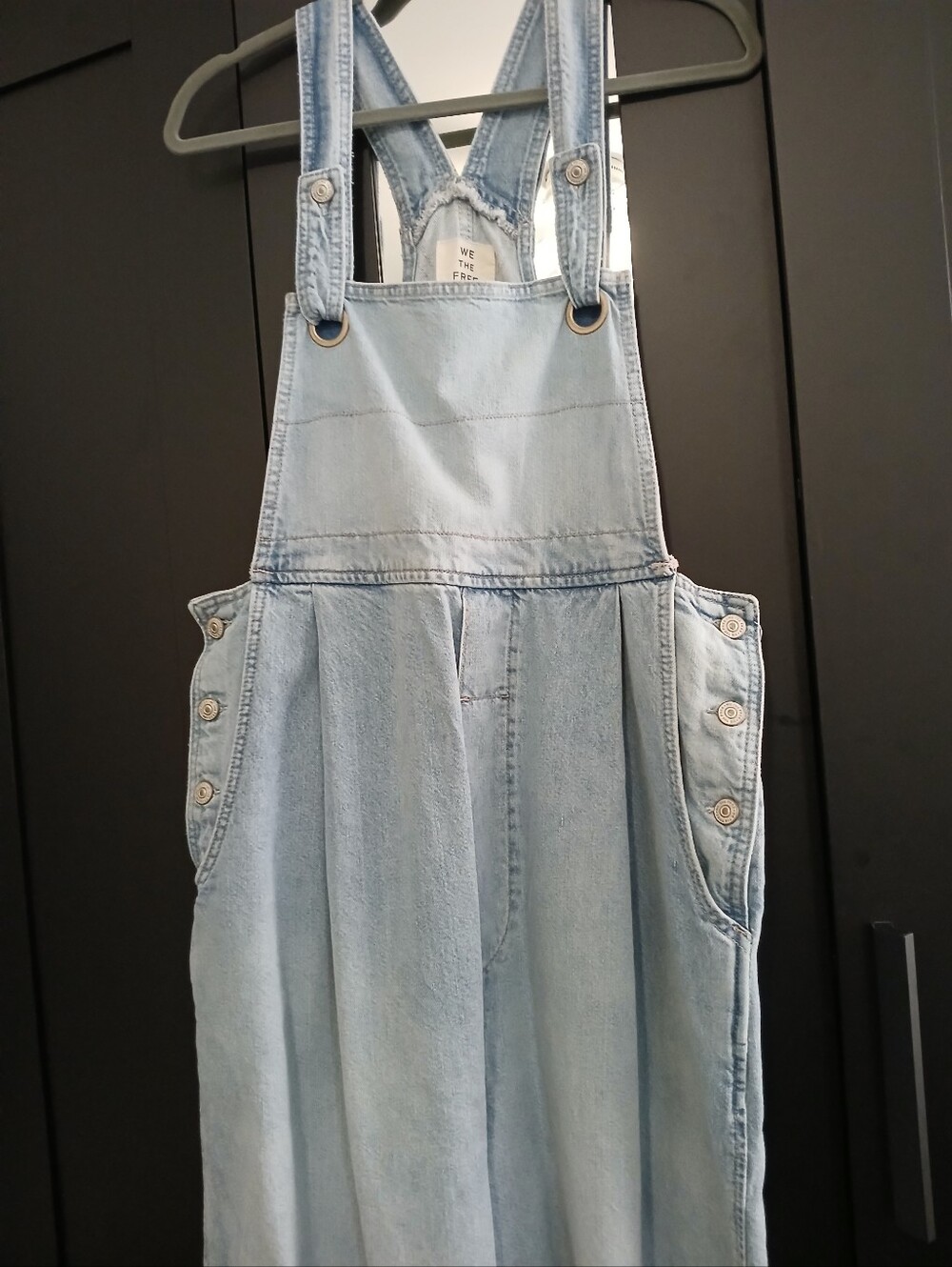 We The Free Free People Sky Denim Overalls Size LG